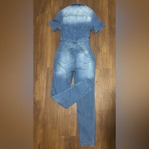 SHEIN Light Blue Denim Overalls